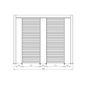 Pergola Ocean 3,6x6 antracite Bizzotto dimensioni con optional lame frangisole