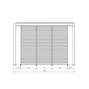 Pergola Ocean 3,6x6 antracite Bizzotto dimensioni con optional lame frangisole
