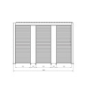 Pergola Ocean 3,6x6 antracite Bizzotto dimensioni con optional lame frangisole