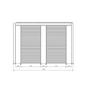 Pergola Ocean 3,6x7,2 antracite Bizzotto dimensioni con optional lame frangisole