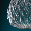 Fontanaarte Pinecone Grande trasparente cromo lampada a sospensione dettaglio