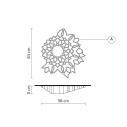 Plafoniera/Applique Notredame PL1304B INT misure