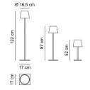 Poldina L Pro LED lampada da terra Grigio scuro Zafferano dimensioni