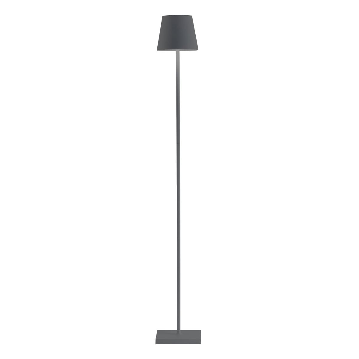 Poldina L Pro LED lampada da terra Grigio scuro