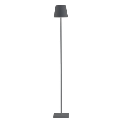 Poldina L Pro LED lampada da terra Grigio scuro