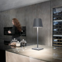 Poldina L DESK Pro LED lampada da tavolo Grigio scuro Zafferano ambientazione