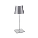 Poldina Mini Pro LED lampada da tavolo Foglia color Argento Zafferano vista