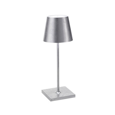 Poldina Mini Pro LED lampada da tavolo Foglia color Argento