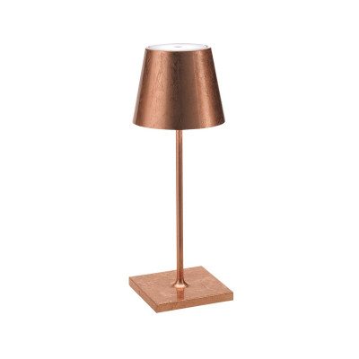 Poldina Mini Pro LED lampada da tavolo Foglia color Rame
