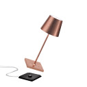 Poldina Mini Pro LED lampada da tavolo Foglia color Rame Zafferano dettaglio