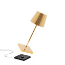 Poldina Mini Pro LED lampada da tavolo Oro lucido Zafferano dettaglio
