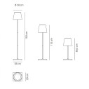 Poldina XXL Pro lampada da terra Grigio scuro Zafferano vista