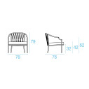 Poltrona Lounge chair Como Dimensioni