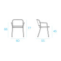 Poltroncina Café 557i2 Emu dimensioni