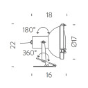 Projecteur 165 Pincer-Clip lampada da tavolo Nemo Lighting dimensioni