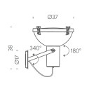 Projecteur 365 lampada da parete-soffitto Nemo Lighting dimensioni