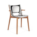 Alessi PS20 Poele Chair Sedia con braccioli acciaio lucido vista