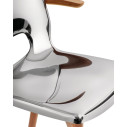 Alessi PS20 Poele Chair Sedia con braccioli acciaio lucido dettaglio