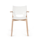 Alessi PS20 W Poele Chair Sedia con braccioli acciaio Bianco vista