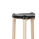 Alessi PS21 B Poele High Stool Sgabello alto acciaio Nero dettaglio