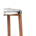 Alessi PS22 Poele Low Stool Sgabello basso acciaio lucido dettaglio