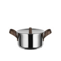 ALESSI PU101/16 Edo Casseruola a due manici dettaglio con coperchio opzionale