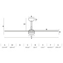 Ventilatore a soffitto Punt M nero-legno scuro DC Faro dimensioni