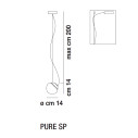Pure SP lampada a sospensione Vistosi dimensioni