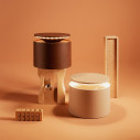 Push-up Pro LED lampada da tavolo Corten Zafferano ambientazione