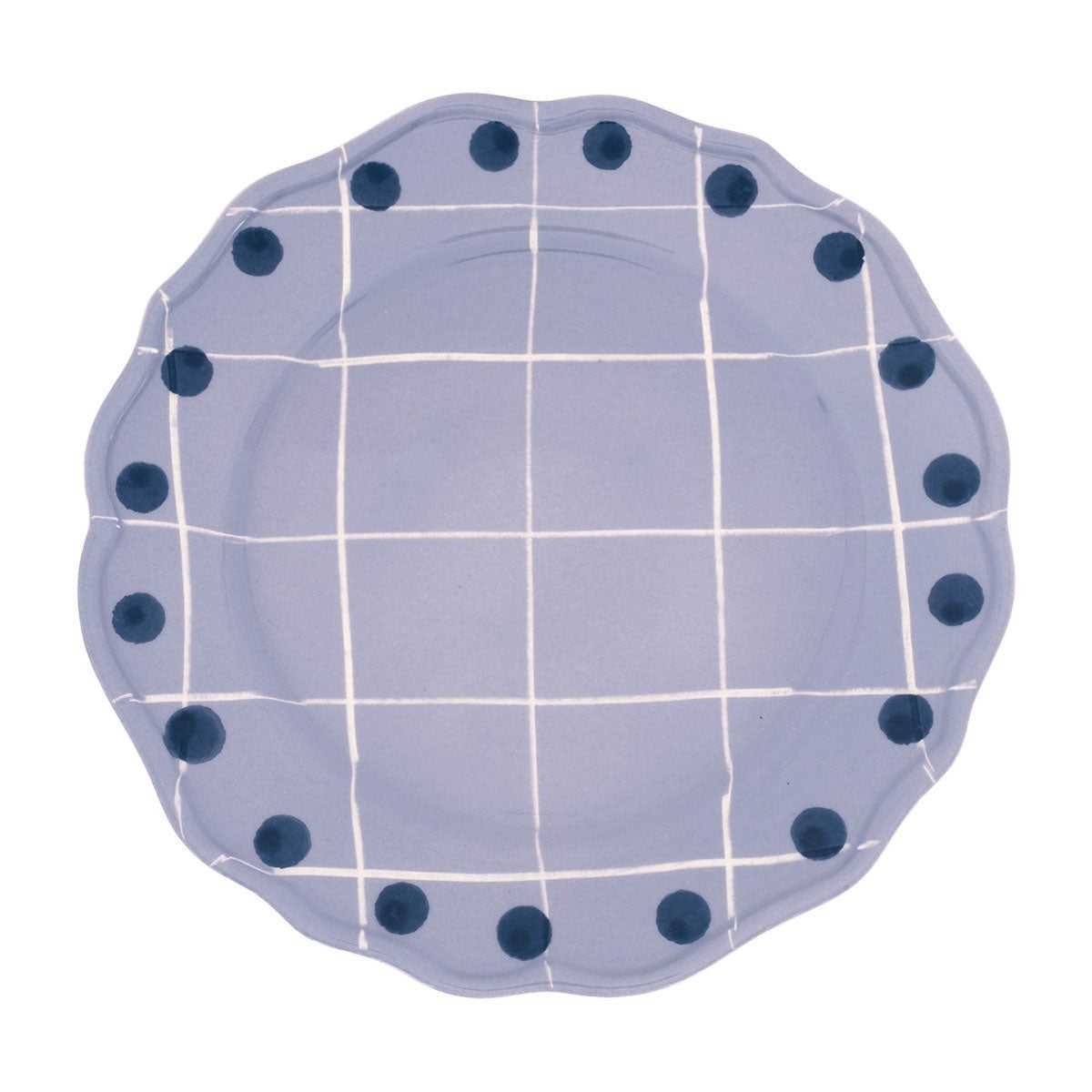 Quadri Piatto piano lavanda bordo pois blu Bitossi Home