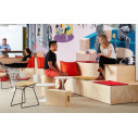 Knoll Saarinen Tavolino Tulip Ø 51 H 37 Laminato Bianco ambientazione