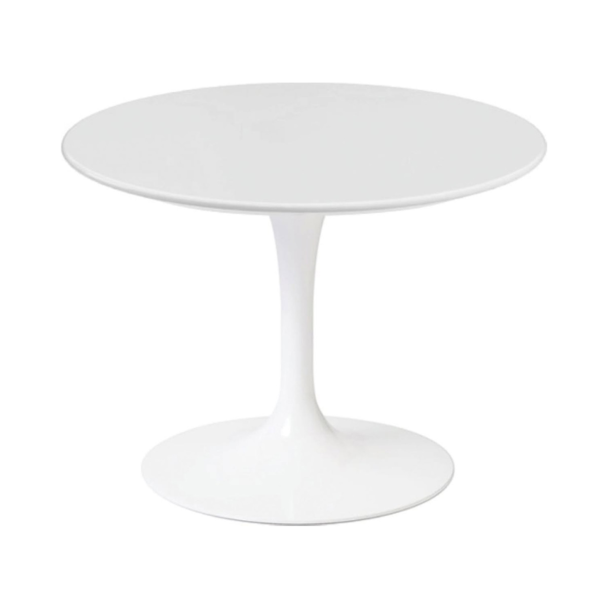Knoll Saarinen Tavolino Tulip Ø 51 H 37 Laminato Bianco