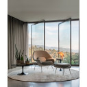Knoll Saarinen Tavolino Tulip Ø 91 Laminato Nero ambientazione