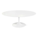 Knoll Saarinen Tavolino Tulip Ovale 107x70 Laminato Bianco vista