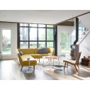 KNOLL Saarinen Tavolo Basso Tulip Ø 41 H 52 Laminato Bianco ambientazione