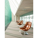 KNOLL Saarinen Tavolo Basso Tulip Ø 41 H 52 Laminato Bianco ambientazione