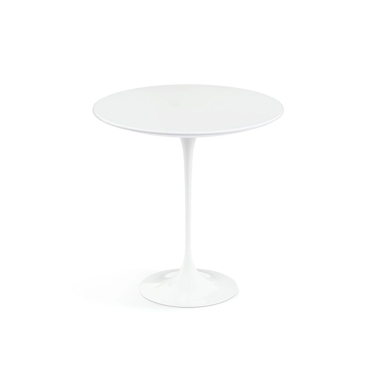 Knoll Saarinen Tavolo Basso Tulip Ø 41 H 52 Laminato Bianco