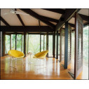 KNOLL Saarinen Tavolo Rotondo Tulip Ø 51 H 52 Laminato Bianco ambientazione