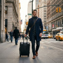 Valigia trolley espandibile Nexis 55 Onyx Black Samsonite ambientazione