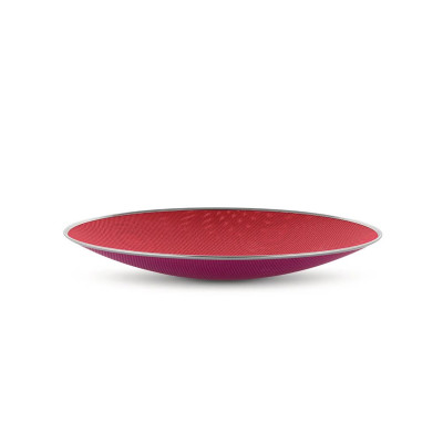 Alessi SC01/33 Cohncave Centrotavola traforato in acciaio colorato Rosso-Viola