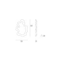 Gufram Sculpted Mirror Specchio con cornice dimensioni