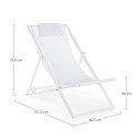 Sdraio Taylor bianco Bizzotto dimensioni