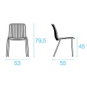 Sedia Alisea 1406i2 Emu dimensioni