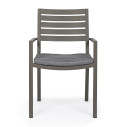 Sedia con braccioli Helina coffee Bizzotto vista