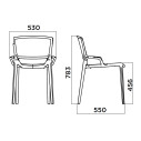 Fiorellina Sedia sedile e schienale forati Infiniti Design dimensioni