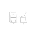 Sedia Ginevra OM/470/GC Stones dimensioni