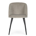 Sedia Queen Velvet Tortora vista