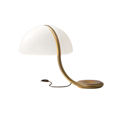 Serpente lampada da tavolo oro perlato 