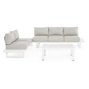 Set Salotto angolare Konnor bianco Bizzotto vista