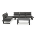 Set Salotto angolare Konnor antracite Bizzotto dettaglio